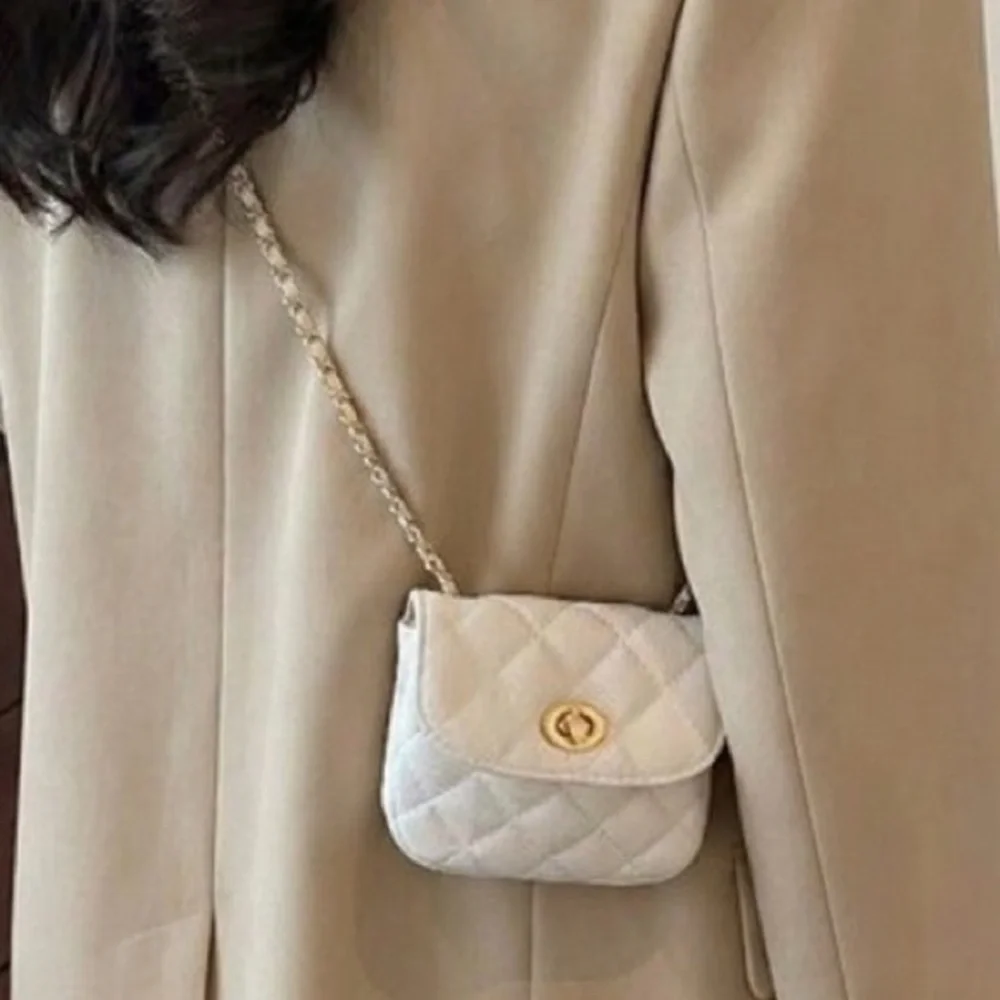 White Crossbody Vegan Belt Chain